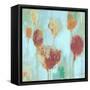 Poppy Song on Blue-Lanie Loreth-Framed Stretched Canvas