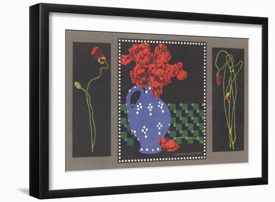 Poppy Triptych-null-Framed Art Print