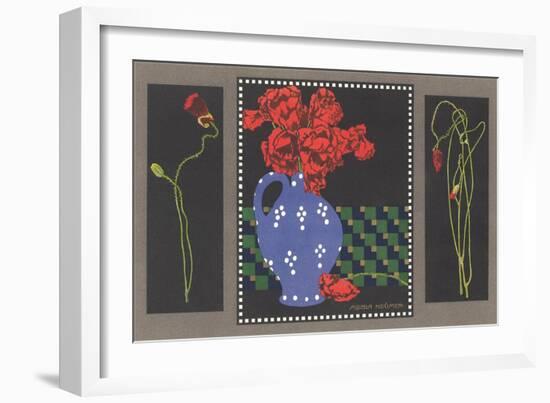 Poppy Triptych-null-Framed Art Print