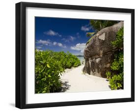 Popular Anse Source D'Agent White Sand Beach, Island of La Digue, Seychelles-Cindy Miller Hopkins-Framed Photographic Print