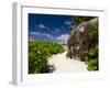 Popular Anse Source D'Agent White Sand Beach, Island of La Digue, Seychelles-Cindy Miller Hopkins-Framed Photographic Print
