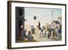 Popular Game of Pail, Watercolor, Italy, 19th Century-null-Framed Giclee Print