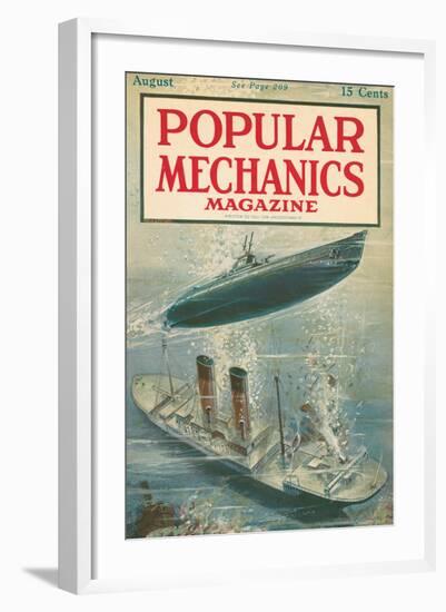 Popular Mechanics, August 1917-null-Framed Art Print