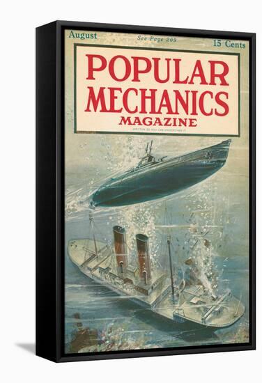 Popular Mechanics, August 1917-null-Framed Stretched Canvas