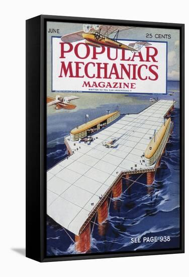 Popular Mechanics, June-null-Framed Stretched Canvas