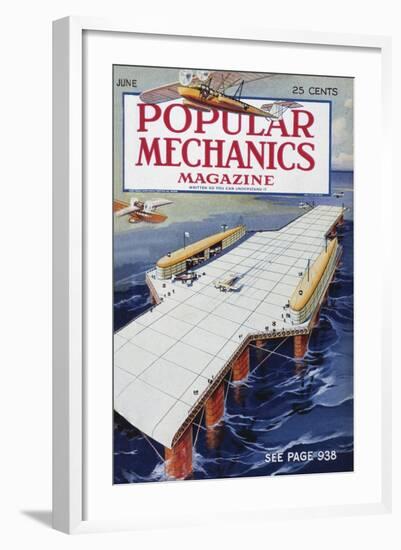 Popular Mechanics, June-null-Framed Art Print