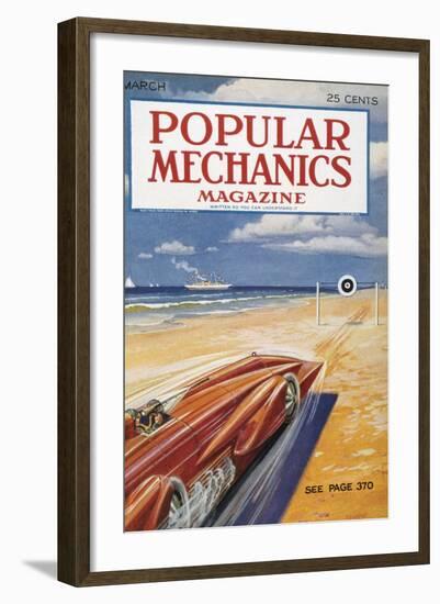 Popular Mechanics, March-null-Framed Art Print