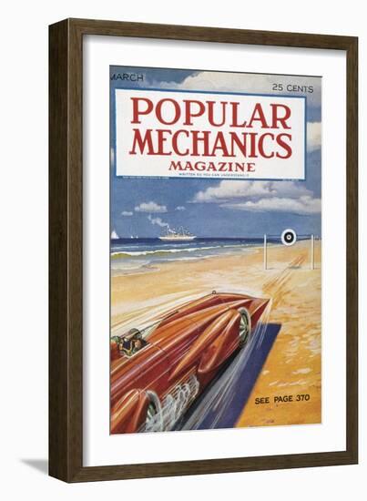 Popular Mechanics, March-null-Framed Art Print