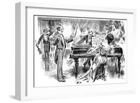 Popular Music - Ragtime in the Home in 1906-null-Framed Art Print