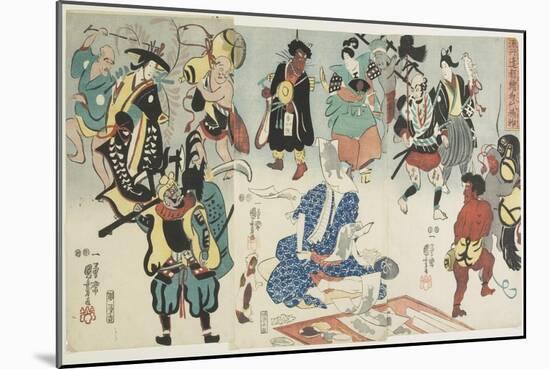 Popular Otsu-E Phenomenon, 1848-Utagawa Kuniyoshi-Mounted Giclee Print