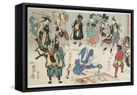 Popular Otsu-E Phenomenon, 1848-Utagawa Kuniyoshi-Framed Stretched Canvas