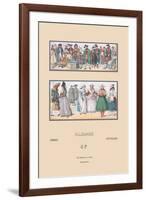 Popular Saxon and Bavarian Costumes-Racinet-Framed Art Print