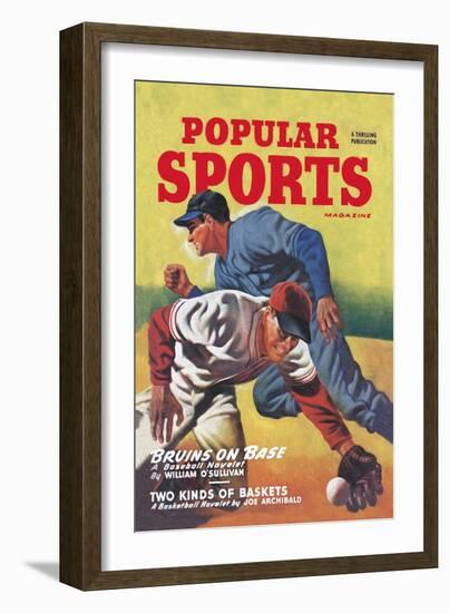 Popular Sports: Bruins on Base-null-Framed Art Print