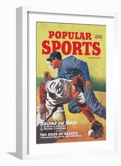 Popular Sports: Bruins on Base-null-Framed Art Print