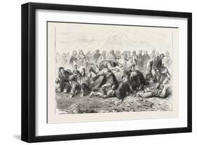 Popular Sports in Belgium a Blindfold Race, 1876-null-Framed Giclee Print