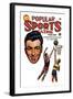 Popular Sports Magazine: Going for the Hoop-null-Framed Art Print