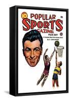 Popular Sports Magazine: Going for the Hoop-null-Framed Stretched Canvas