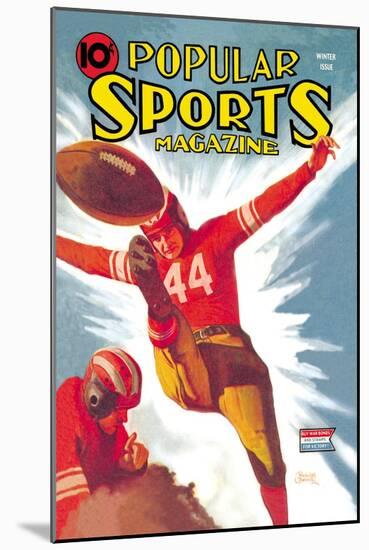 Popular Sports Magazine-null-Mounted Art Print