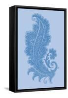 Porcelain Blue Motif I-Vision Studio-Framed Stretched Canvas