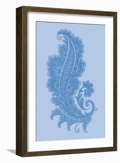 Porcelain Blue Motif I-Vision Studio-Framed Art Print