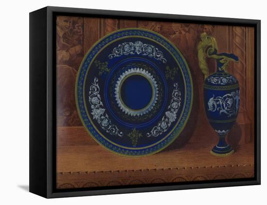 'Porcelain Ewer & Plateau', 1863-Robert Dudley-Framed Stretched Canvas