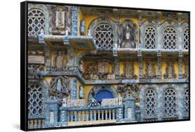 Porcelain House with chinaware cemented and glued onto the building, Tianjin, China-Keren Su-Framed Stretched Canvas