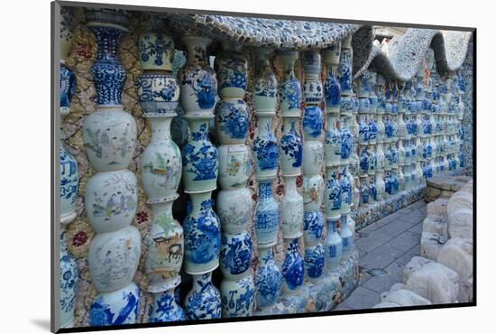 Porcelain House with chinaware cemented and glued onto the building, Tianjin, China-Keren Su-Mounted Photographic Print