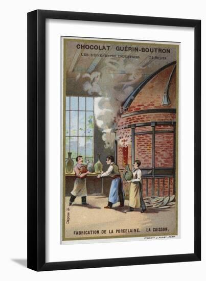 Porcelain Manufacturing. Firing-null-Framed Giclee Print