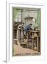 Porcelain Manufacturing. Turning-null-Framed Giclee Print