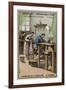 Porcelain Manufacturing. Turning-null-Framed Giclee Print