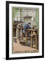 Porcelain Manufacturing. Turning-null-Framed Giclee Print