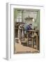 Porcelain Manufacturing. Turning-null-Framed Giclee Print