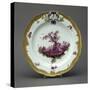 Porcelain Plate from the Orlov Service, Ca 1770-null-Stretched Canvas