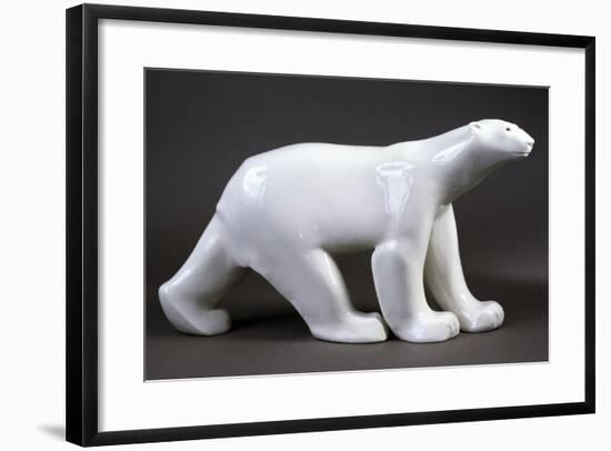 Porcelain Polar Bear, 1922-Francois Stiemart and Pierre Gobert-Framed Giclee Print