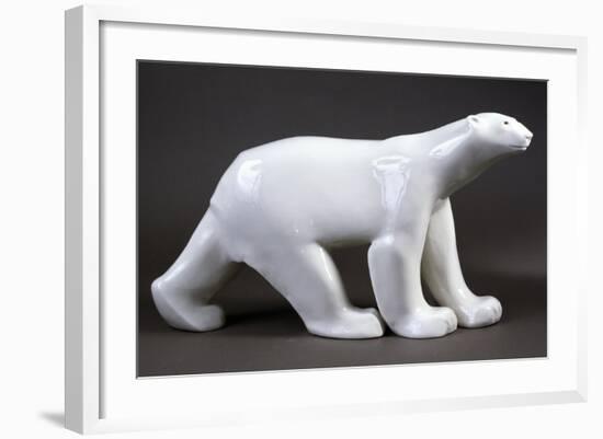 Porcelain Polar Bear, 1922-Francois Stiemart and Pierre Gobert-Framed Giclee Print