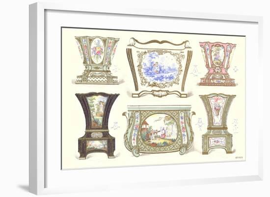 Porcelain Sevres Planters-null-Framed Art Print