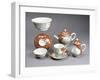 Porcelain Tea and Coffee Service with Amorous Scene-null-Framed Giclee Print