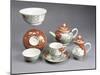 Porcelain Tea and Coffee Service with Amorous Scene-null-Mounted Giclee Print