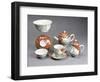 Porcelain Tea and Coffee Service with Amorous Scene-null-Framed Giclee Print