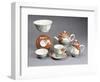 Porcelain Tea and Coffee Service with Amorous Scene-null-Framed Giclee Print