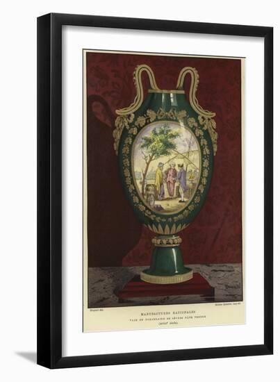 Porcelain Vase from the Manufacture Nationale De Sevres, France, 18th Century-null-Framed Giclee Print