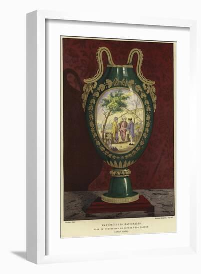 Porcelain Vase from the Manufacture Nationale De Sevres, France, 18th Century-null-Framed Giclee Print