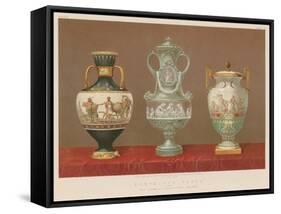 Porcelain Vases from the Imperial Manufactory, Sevres-null-Framed Stretched Canvas