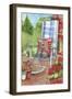 Porch Chair with Cat Home-Melinda Hipsher-Framed Giclee Print