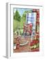 Porch Chair with Cat Home-Melinda Hipsher-Framed Giclee Print