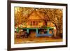 Porch in Blues-Ynon Mabat-Framed Premium Giclee Print