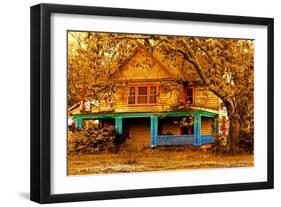 Porch in Blues-Ynon Mabat-Framed Art Print