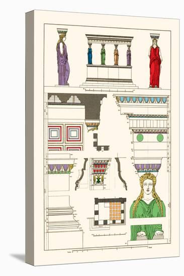 Porch of Caryatids, Polychrome-J. Buhlmann-Stretched Canvas