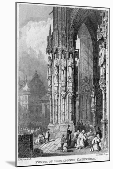 Porch of Regensburg (Ratisbo) Cathedral, Germany, 19th Century-J Lewis-Mounted Giclee Print