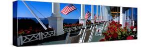 Porch of the Grand Hotel, Mackinac Island, Michigan, USA-null-Stretched Canvas